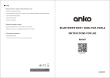 ANKO 43161973 Bluetooth Body Analysis Scale User manual