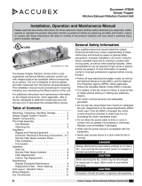 Accurex Grease Trapper Kitchen Exhaust Pollution Control Unit User manual
