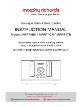 Morphy Richards MRRT4BK Boutique Retro 4 Slice Toaster User manual