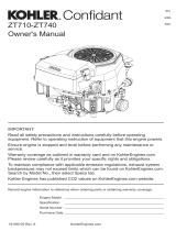 Kohler ZT710-ZT740 Confidant Owner's manual