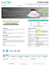 PORTOR PT-CDL2-6I-5C3P 6 Inch LED Retrofit Recessed Commercial Grade Downlight User manual