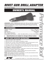 Performance Tool W9069 Rivet Gun Drill Adapter Owner's manual