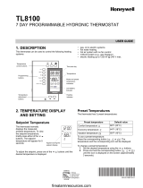 Honeywell TL8100 7 Day Programmable Hydronic Thermostat User guide
