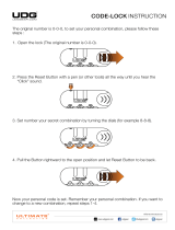 UDG Gear Ultimate CODE-LOCK Operating instructions