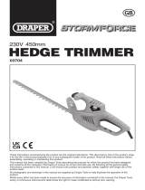 Draper 03704 HT450 230V 450mm Storm Force Hedge Trimmer User manual