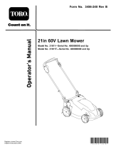 Toro 21in 60V Lawn Mower User manual