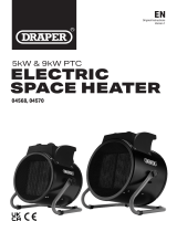 Draper 04568 5kW and 9kW PTC Electric Space Heater User manual