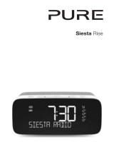 PURE 1852598 Siesta Rise Radio Alarm Clock FM Bluetooth User manual