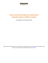 Amazon Fulfilment Carrier Central User manual