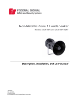 Federal SignalGEN-IIB/C and GEN-IIB/C-ISMT Non-Metallic Zone 1 Loudspeaker