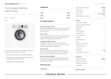 Fisher and Paykel WH8060J3 Front Loader Washing Machine User guide