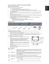 Acer V213H Quick start guide