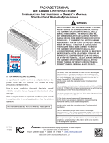 Amana Package Terminal Air Conditioner Heat Pump Owner's manual