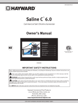 Hayward HCSC60 Saline C 6.0 Commercial Salt Chlorine Generator Owner's manual