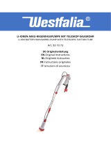 Westfalia Wasserwelten Akku-Regenfasspumpe teleskopierbar, 12 Volt Operating instructions