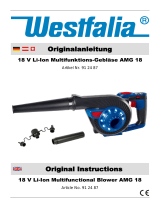 Westfalia 3 in 1 Akku-Turbo-Bläser 18 Volt Li-Ion AMG18 (ohne Akku und Ladegerät) Operating instructions
