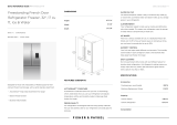 Fisher and Paykel RF170ADUSX4 N Freestanding French Door Refrigerator Freezer User guide