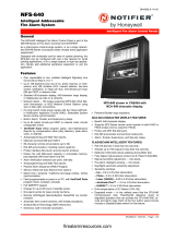 Notifier NFS-640 Intelligent Addressable Fire Alarm System User manual