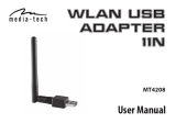 media-tech MT4208 WLAN USB Adaptor User manual