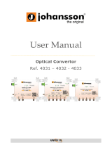 Johansson 4031 DSCR/LEGACY TWIN FTU Optical Convertor User manual