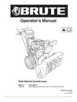 Simplicity BRUTE DUAL STAGE SNOWTHROWER, 16.5TP 33IN User manual