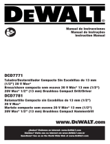 DeWalt DCD7771 20V Cordless Brushless Drill User manual