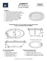 Laurel Mountain 3660JW528 JARRETT 60 Inch x 36 Inch Drop-In Acrylic Whirlpool User manual