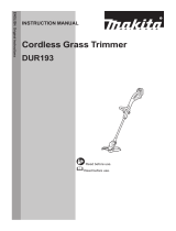 Makita DUR193F001 18V 1 x 3.0Ah Li-Ion LXT Cordless Line Trimmer User manual