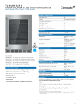 Thermador T24UR925RS Under Counter Glass Door Refrigerator Owner's manual