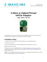 Z-WAVE-MEZ-WAVE ME ZME_mPCIe_ZW_ZB Z-Wave and Zigbee or Thread mPCIe Adaptor