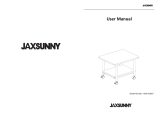 JAXPETY HG61G0927 Under Desk Black Rolling Printer Cart W-Shelf User manual