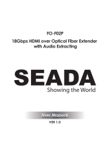Seada FO-F02P 18Gbps HDMI Over Optical Fiber Extender User manual