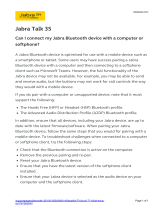 Jabra Talk 35 Bluetooth Headset Operating instructions