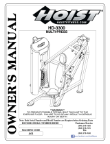 HOIST HD-3300 Chest Shoulder Press Fitness User manual