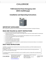 Chloride F100 Series Emergency Unit Install Instructions