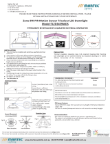 MARTEC LightingTLZD3459WDS Zone 9W PIR Motion Sensor Tricolour LED Downlight