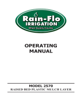 Rain-Flo Irrigation 2570 Raised Bed Plastic Mulch Layer User manual