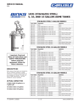 Carlisle Binks 183S Tank Owner's manual