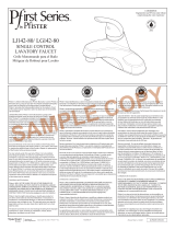 Pfister Pfirst Series LG142-800K Specification and Owner Manual