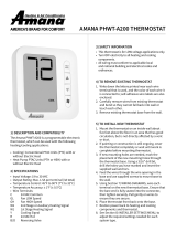 Amana PHWT-A200 Thermostat User manual
