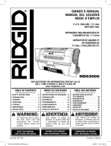 RIDGID HD0300 3 Gallon 5.0-Peak HP NXT Wet/Dry Vac User manual