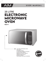 Aim 900 W 25 Litre Electronic Microwave Oven User manual