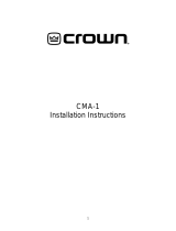 Crown CMA-1 Car Stereo Forum User manual