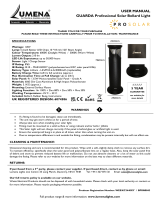 Lumena GUARDA Professional Solar Bollard Light User manual