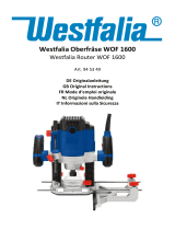 Westfalia Oberfräse WOF 1600 Operating instructions