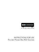 Pro-Ject Audio System RS2 Power Box User manual