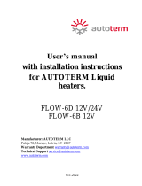 AUTOTERM FLOW-6D 12V/24V, FLOW-6B 12V Liquid Heaters User manual