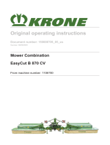 Krone BA EasyCut B 870 CV Operating instructions
