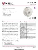 Potter PAD100-HD Heat Detector Owner's manual