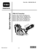 Toro TRX-16 Walk-Behind Trencher (22972) User manual